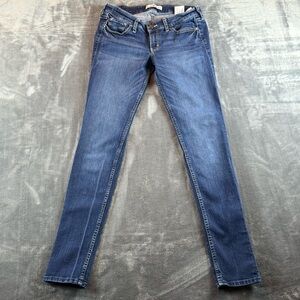 Hollister Women's Jeans Size 5R 27X31 Low Rise Dark to Mid Wash